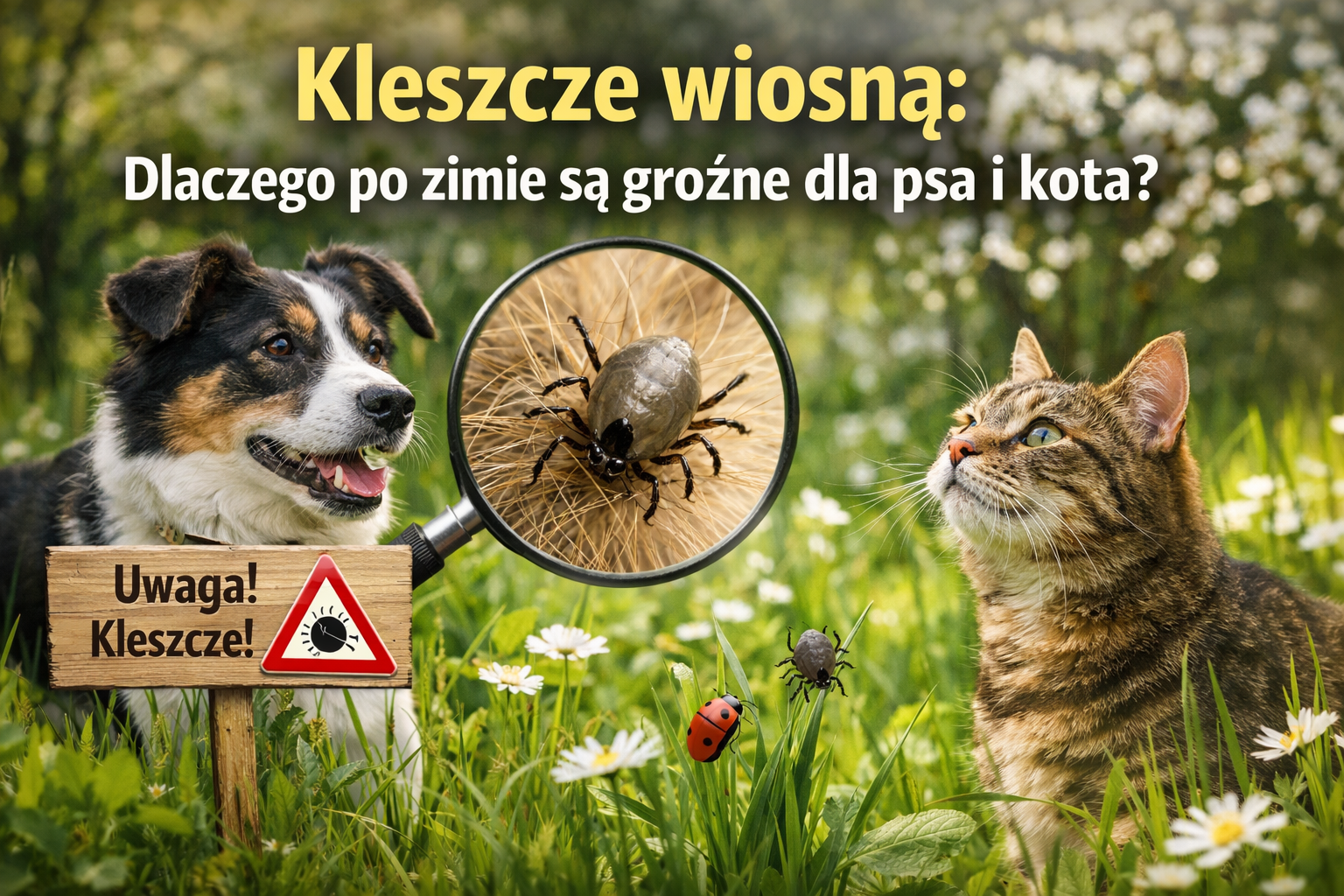 Kleszcze wiosną – dlaczego po zimie są szczególnie groźne dla psa i kota?